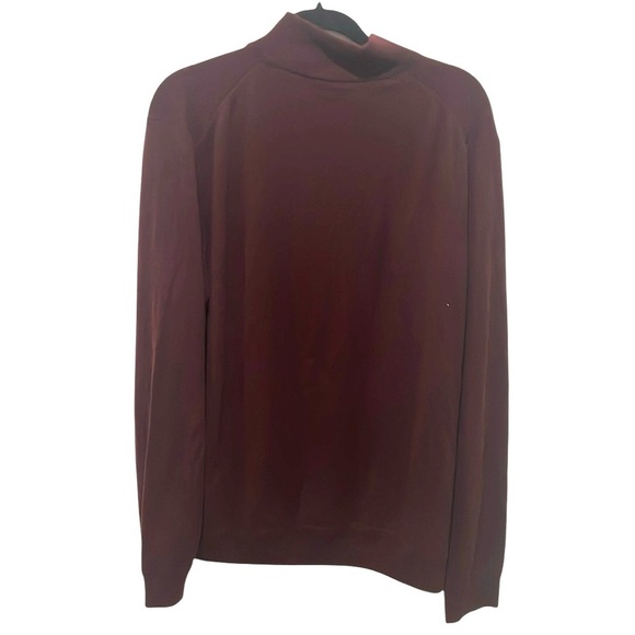 Monte Rosso men’s Italian cashmere maroon 1/4 zip sweater size XL - Picture 2 of 5